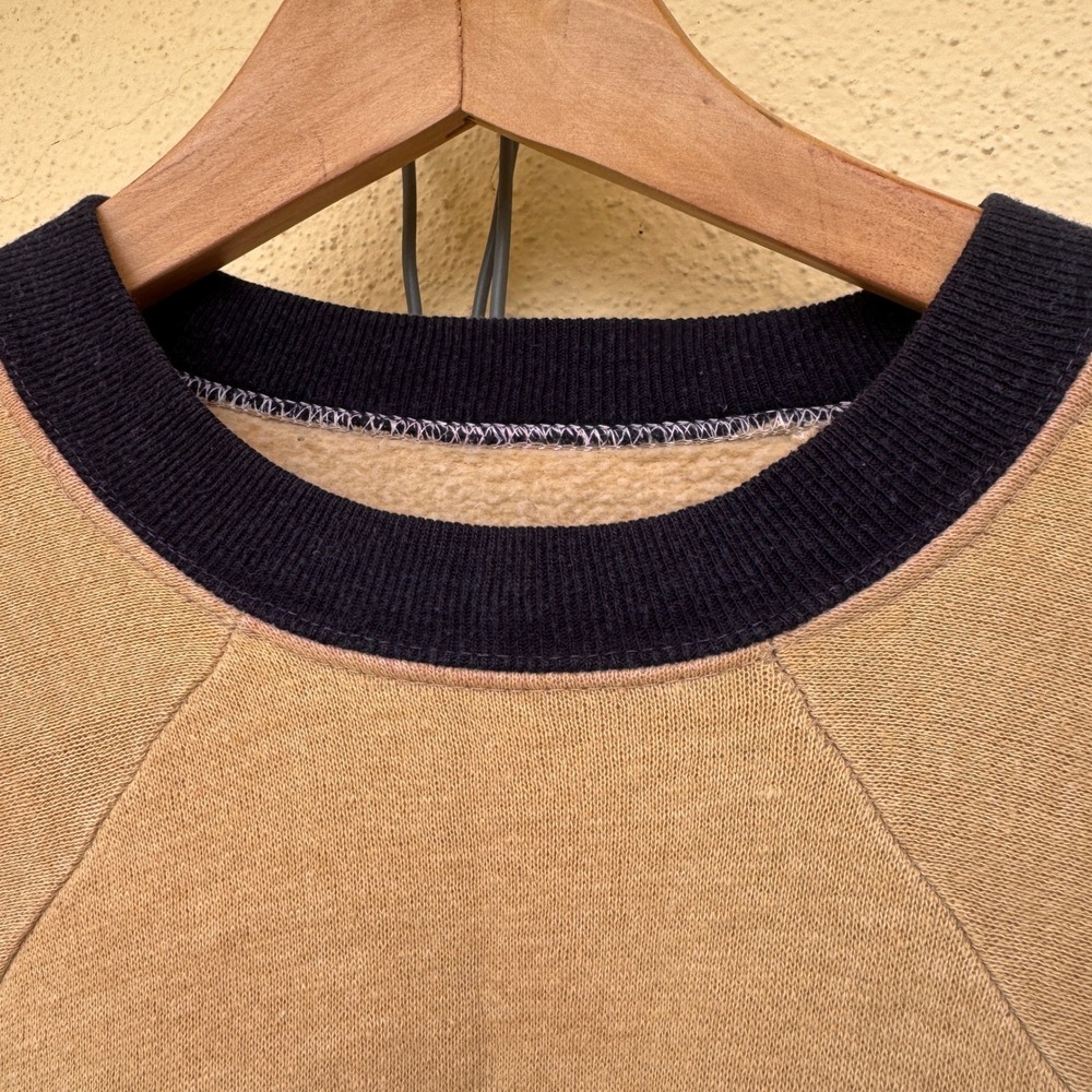 Vintage 50s 60s KKG Raglan Sweatshirt Tan Navy Sorority Fraternity Size Medium - Picture 5 of 13